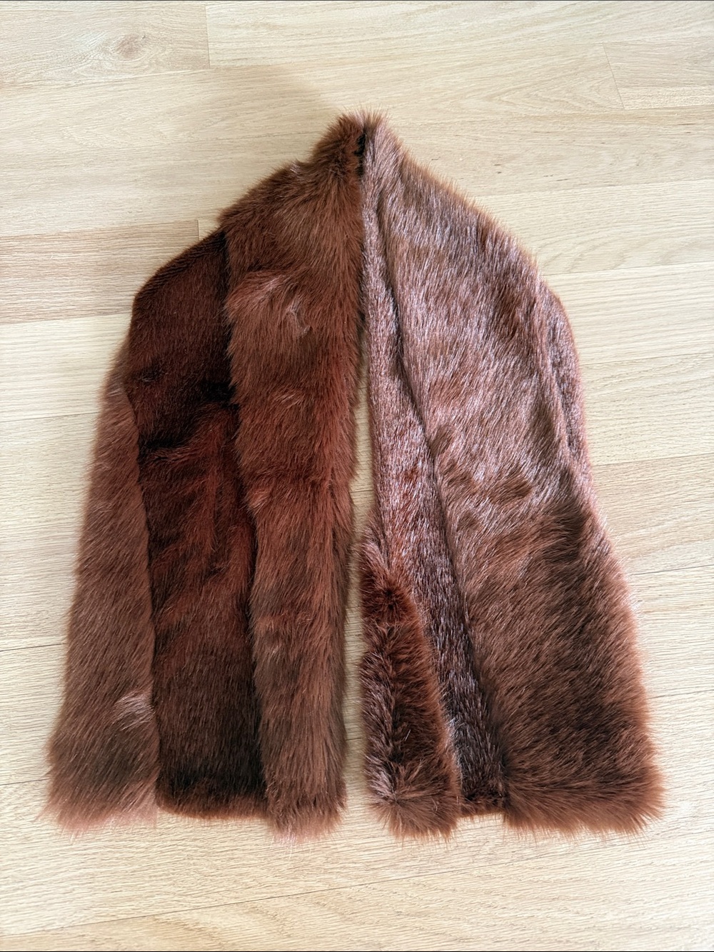 Banana Republic Brown Faux Fur Hooded Scarf